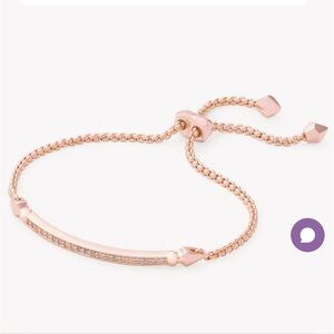 Kendra Scott Ott Adjustable Chain Bracelet Rose Gold